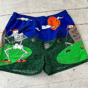 Vintage Skelton Golfer Sleep Shorts